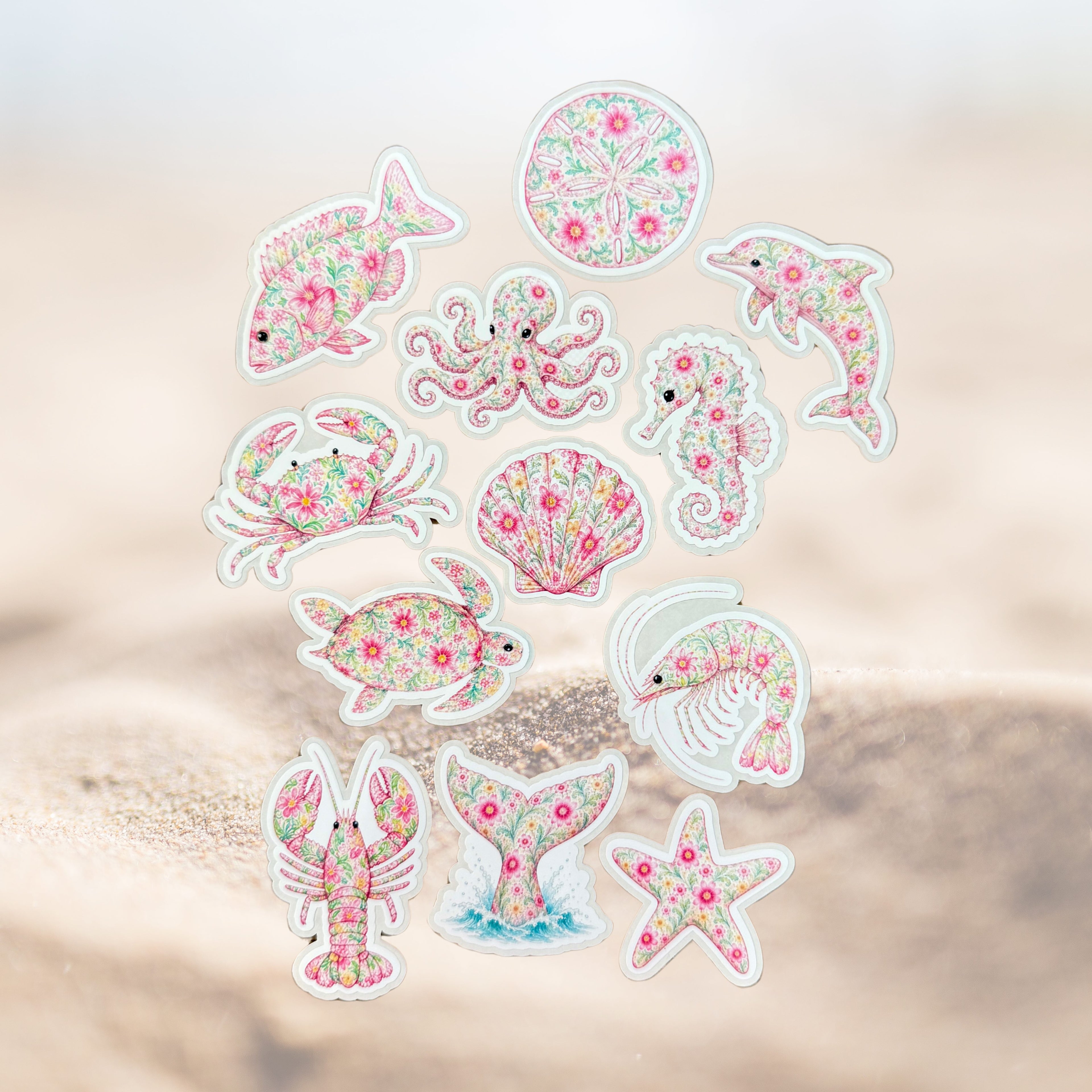 Floral Sea Life Stickers