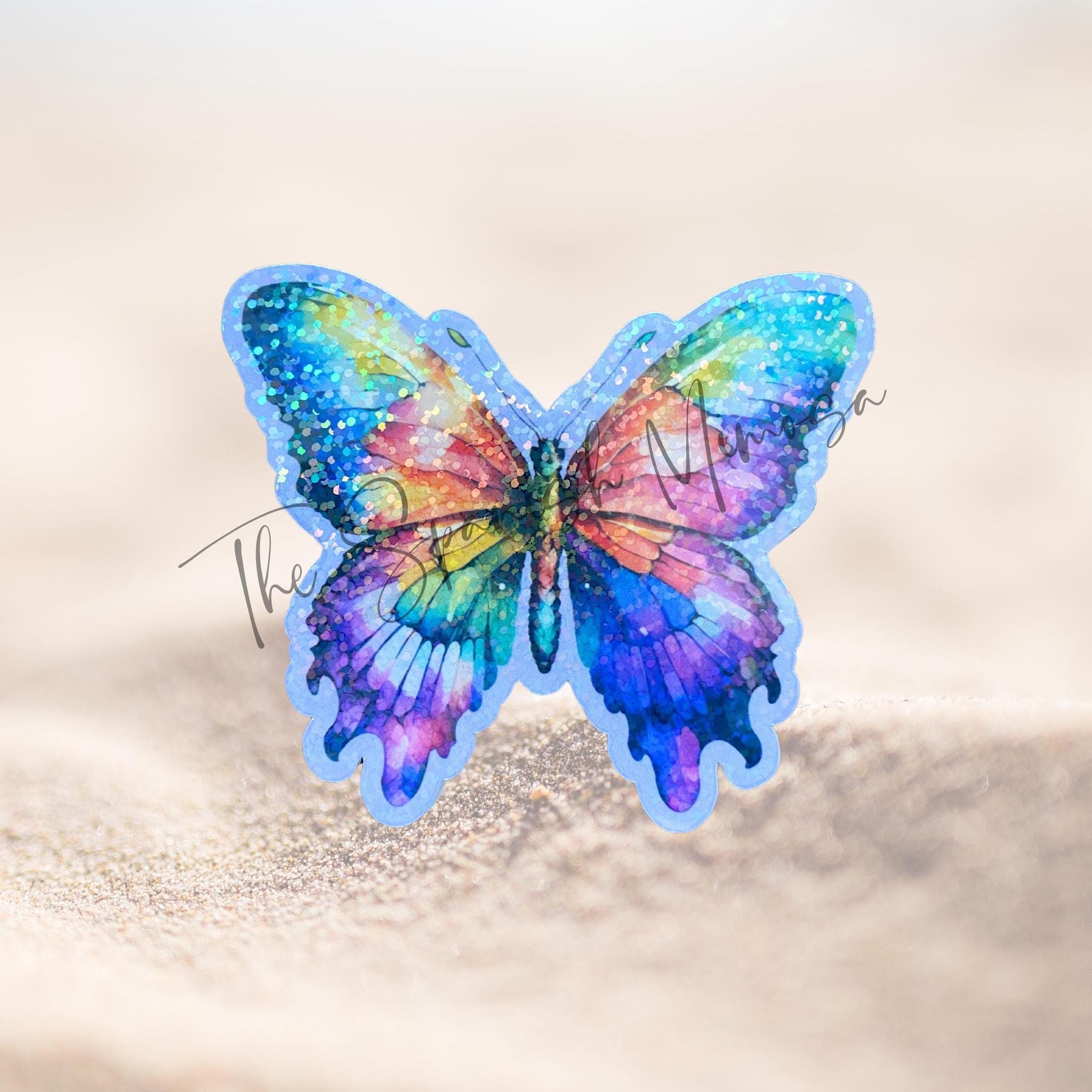 Holographic Butterfly Corner Bookmark: Glittery Double-Sided Page Saver