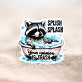 Raccoon in Bathtub Sticker | Sassy Waterproof Matte Decal
