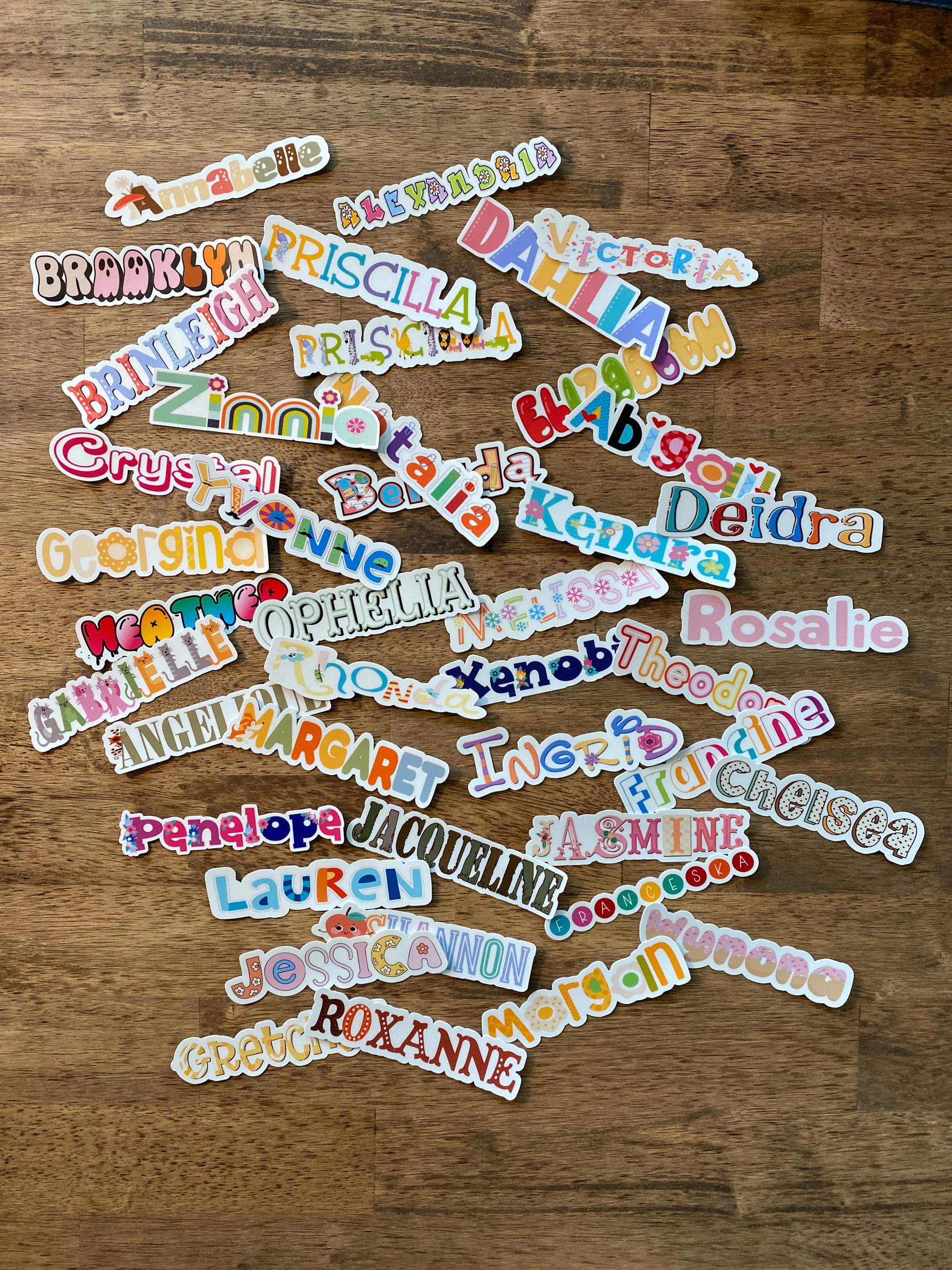 Custom Name Vinyl Sticker: Water Bottle & Laptop Decal