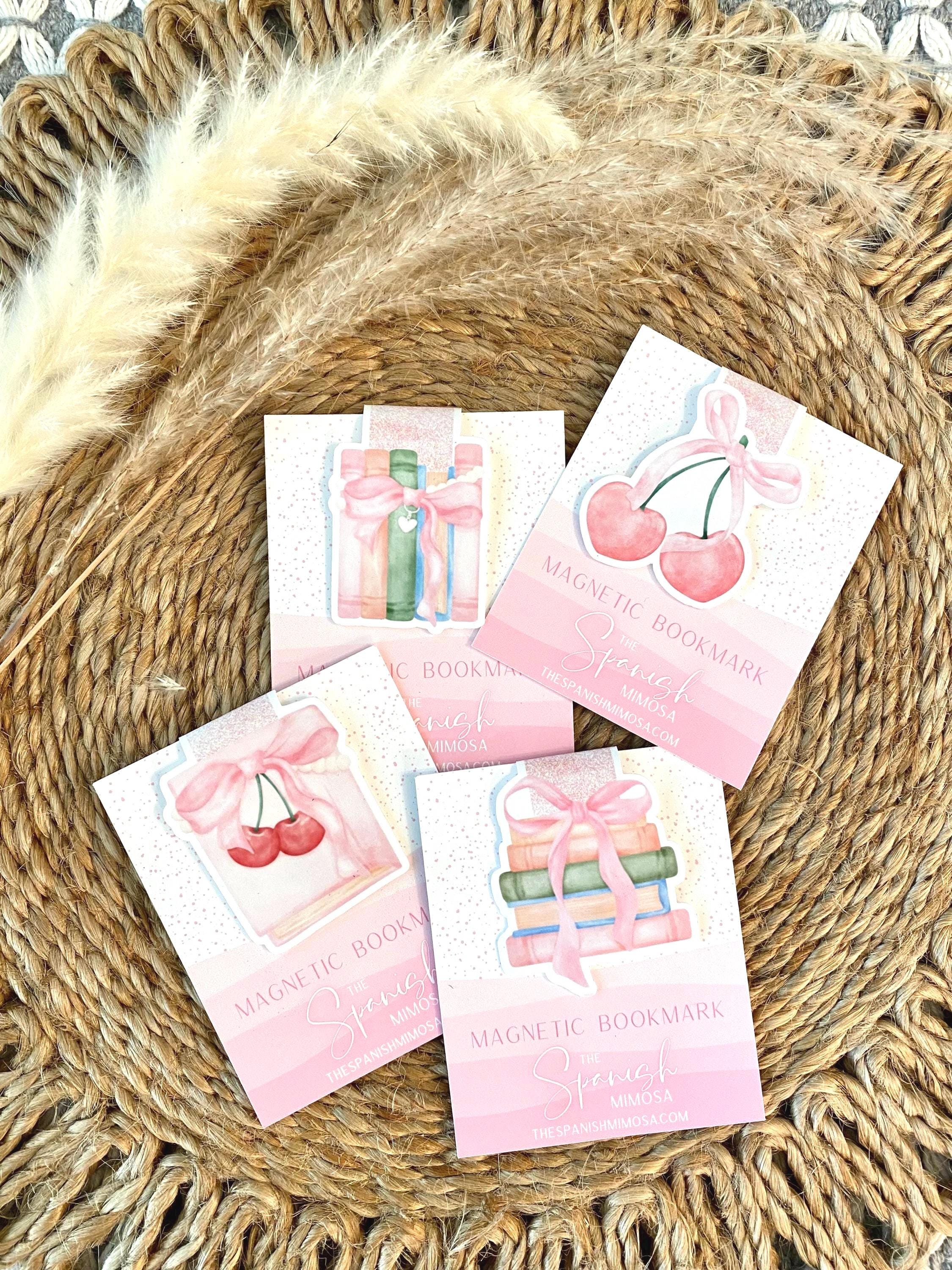 Cherry Magnetic Bookmark: Watercolor Bookish Charm