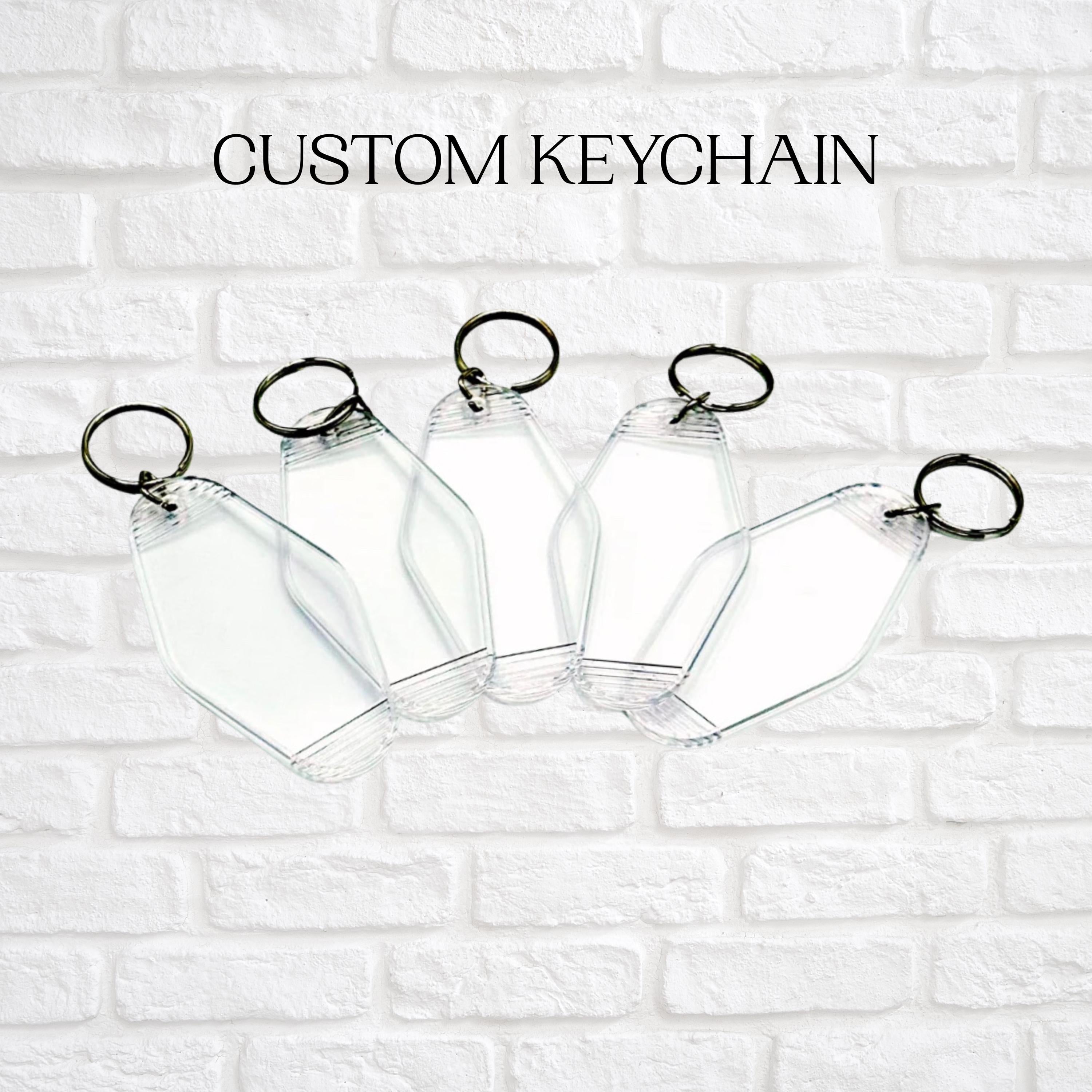 Custom Retro Motel Keychain | Personalized Key Tag | Vintage Style Keychain