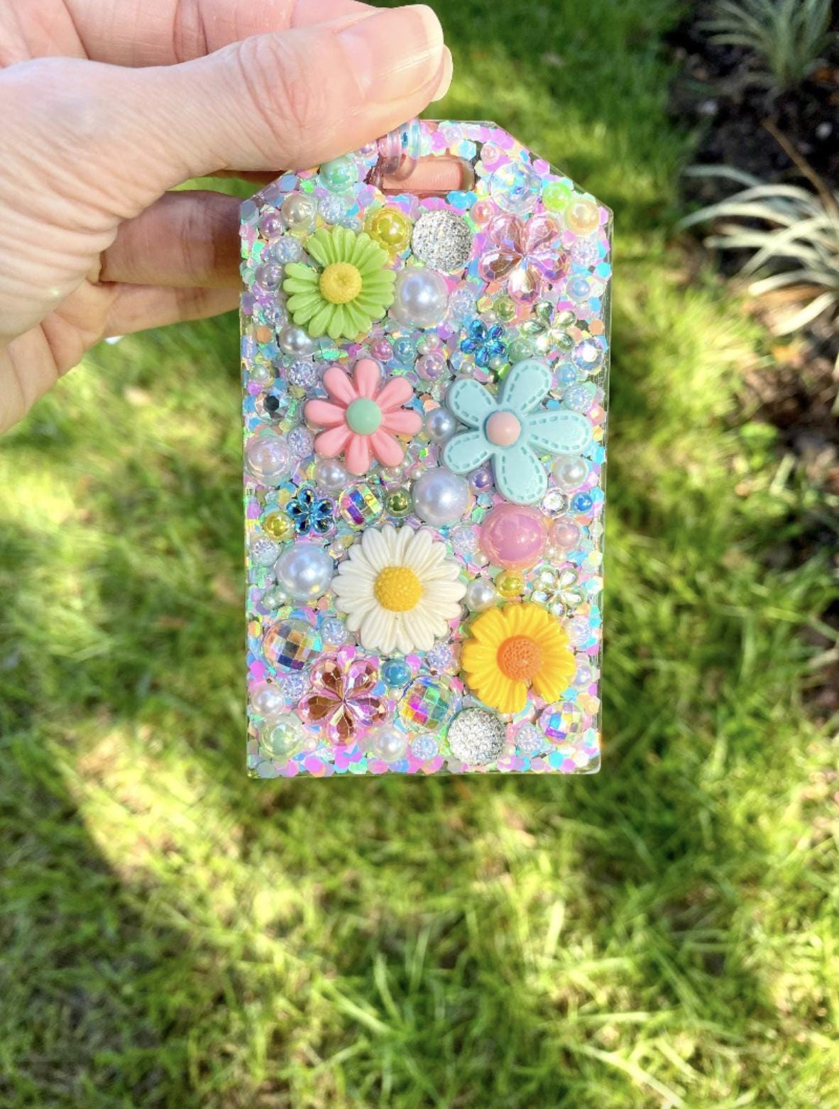 Floral Junk Luggage Tag
