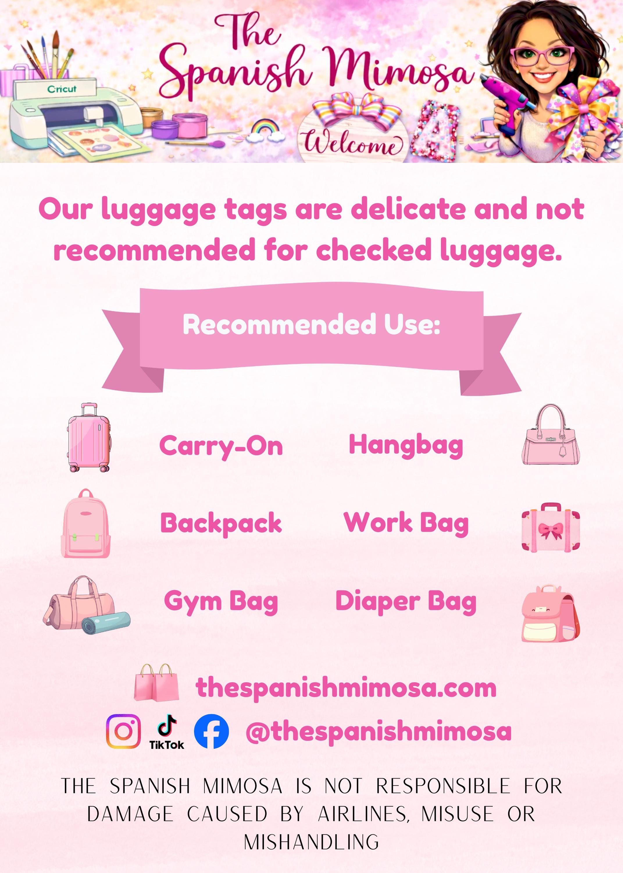 Floral Junk Luggage Tag
