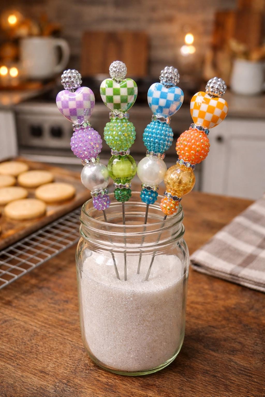 Checkered Beaded Cookie Scribe | Royal Icing Decorating Needle