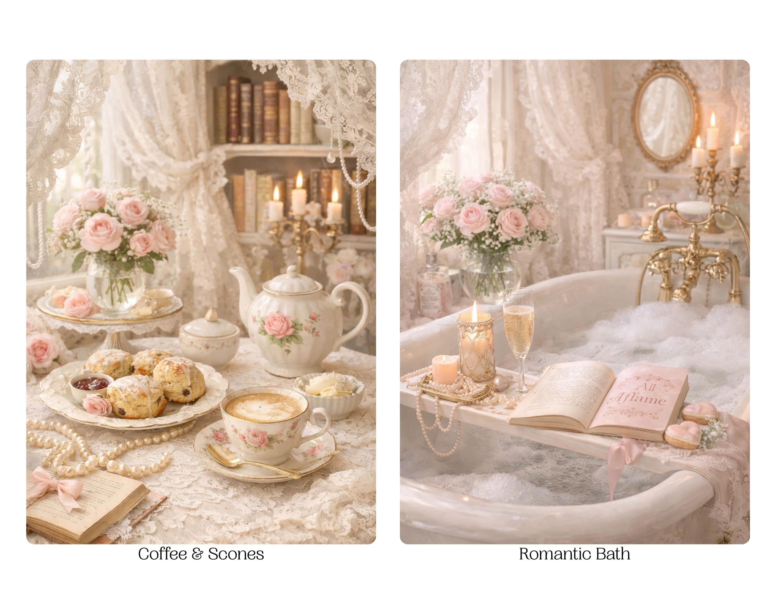 Coquette Romance Kindle Insert | Cottage Core E-Reader Decor