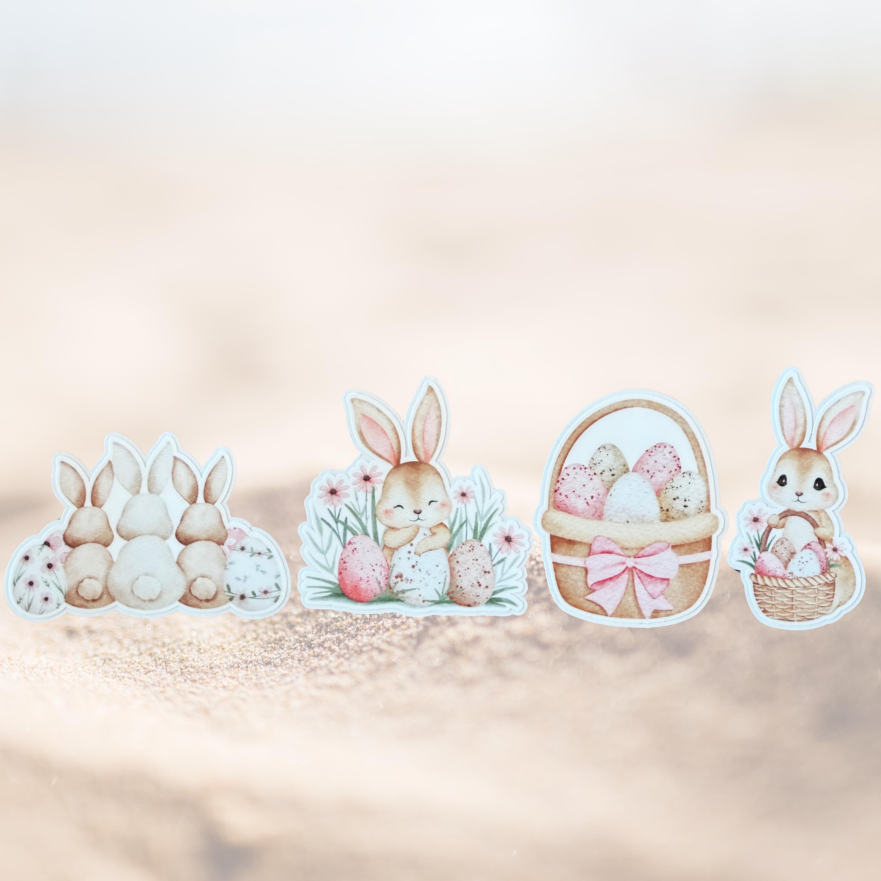 Easter Bunny Stickers – Matte Vinyl, Spring Cottagecore Sticker