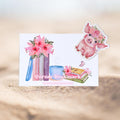 Pink Pig Corner Bookmark, Holographic Kawaii Book Accessory, Animal Lover Gift