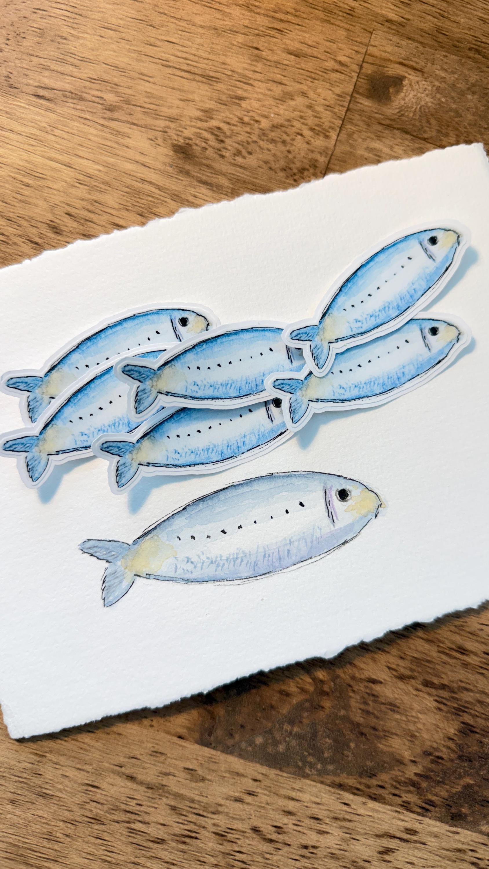 Blue Fish Sticker | Matte Vinyl